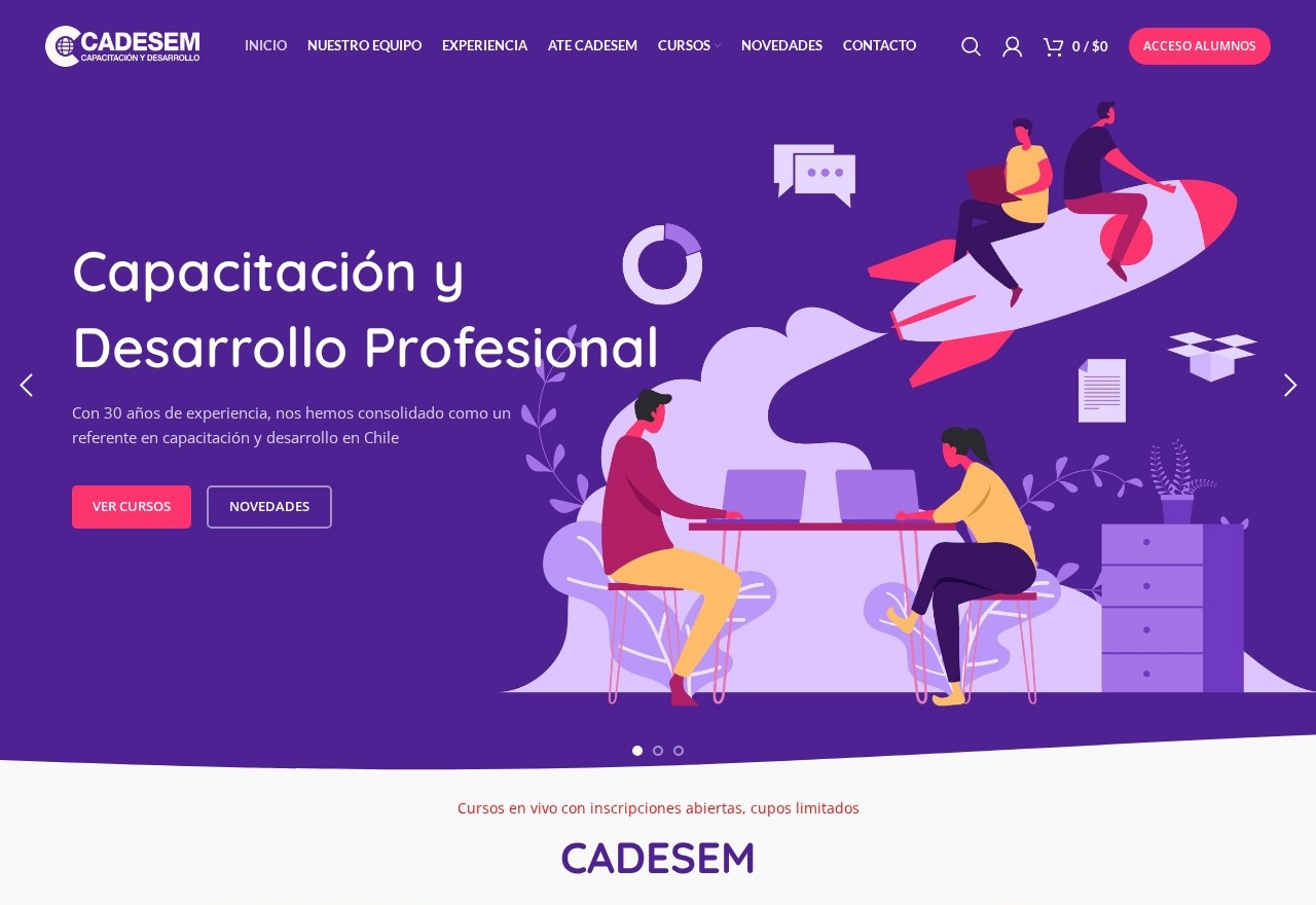Cadesem — Sitio Web de Capacitación y Desarrollo