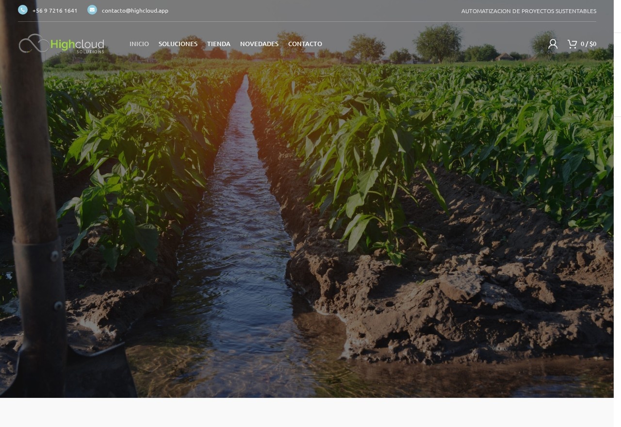 Vista del proyecto HighCloud App — Sitio Web del Producto