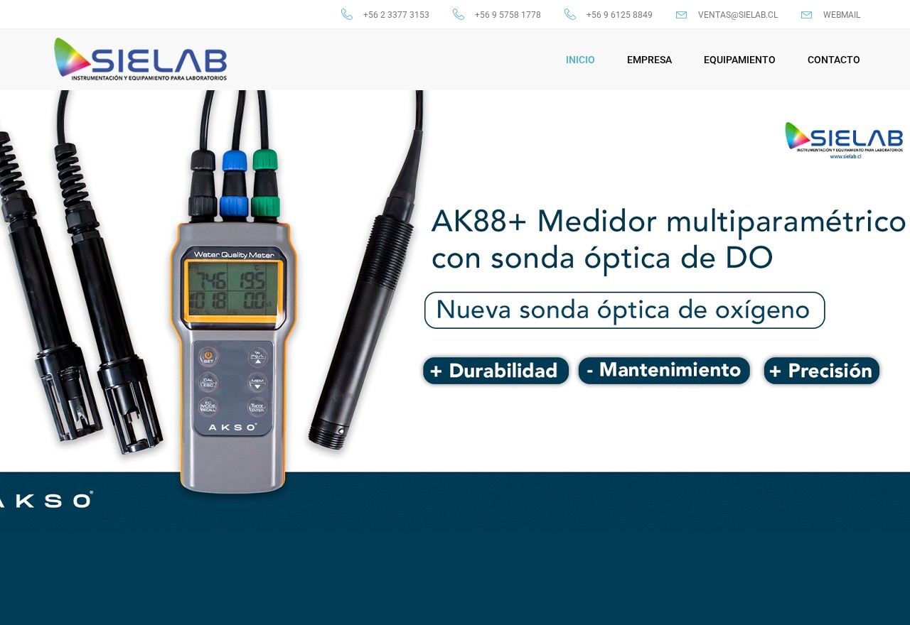 Vista del proyecto SIELAB — Sitio Web de Laboratorio